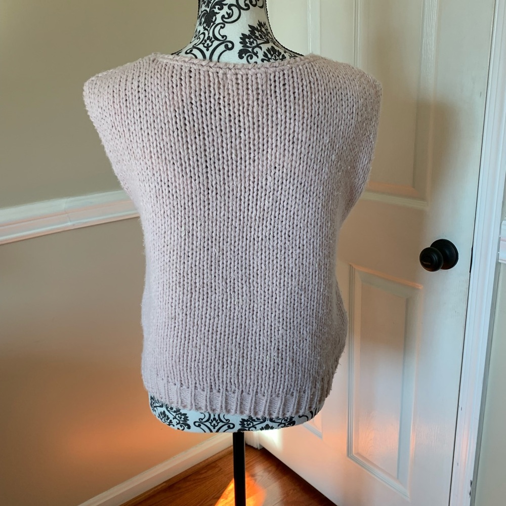 1980’s vintage hand knit sweater vest, size Lg. - Picture 4 of 6